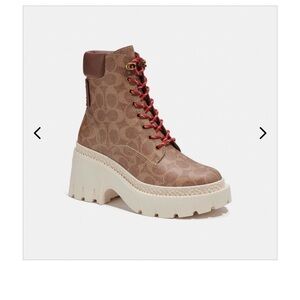 Coach Ainsley Coated Canvas Boots